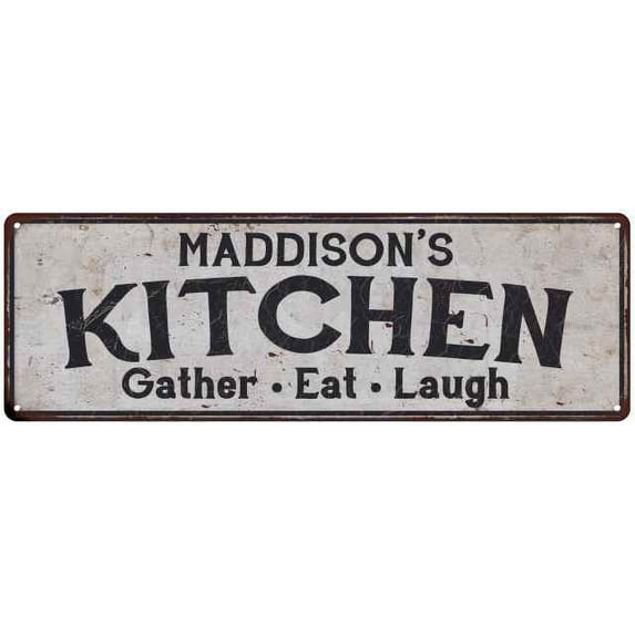 MADDISON's Kitchen Rustic Chic Decor Gift 8x24 Sign 108240051909