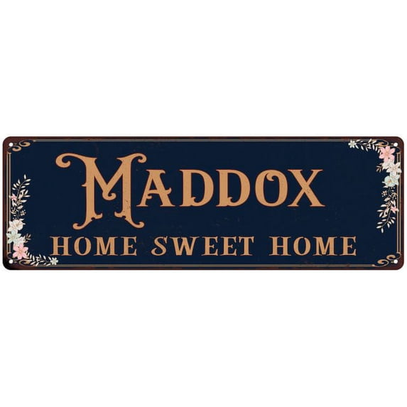 MADDOX Home Sweet Home Victorian Look 8x24 Metal Sign 108240046588