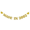 thumbnail image 1 of MADE IN 2002 Banner, Pre-Strung,Funny Gold Glitter Paper Party Decorations for 23rd Birthday Party Supplies, Letters Gold, 1 of 2