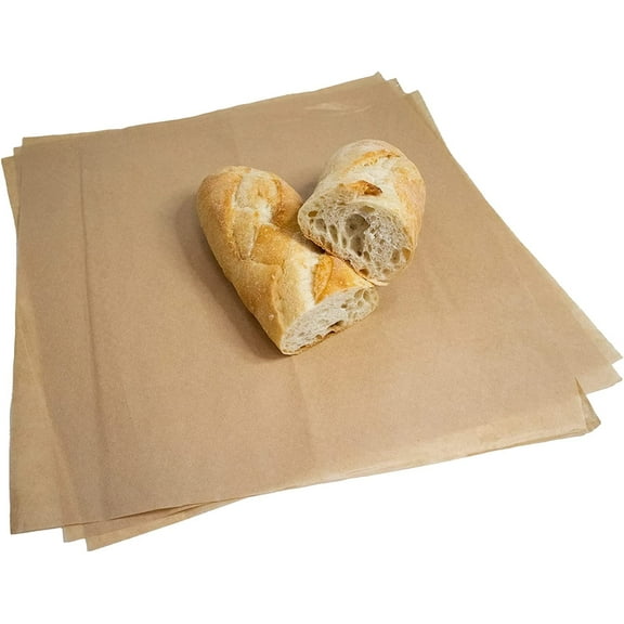 500-Sheet Food-Grade Grease-Resistant Kraft Deli Tissue Paper, 14" x 14", Natural Kraft