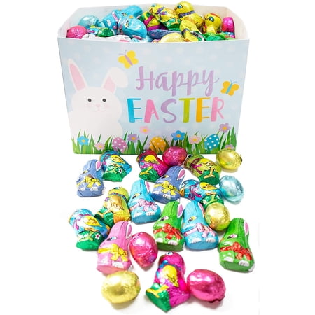 MADE IN USA Individually Foil-Wrapped Easter Milk Chocolates (Assorted - 2 lb) (Happy Easter)