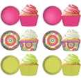 thumbnail image 1 of MADE IN USA Pack of 144 Thick Grease Resistant Fluted Cupcake Liners (Neon Burst), 1 of 4