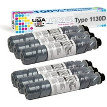 MADE IN USA TONER Compatible Replacement for Ricoh Aficio 2015, 2016, 2018, 2020, 2020D, MP1500, 1600, 1600L, MP1900, 2000, 2000LN, Type 1130D, Black, 6 Pack