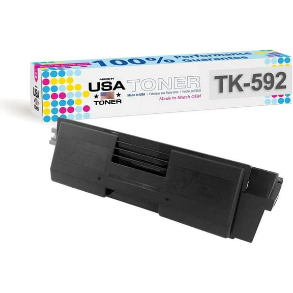 MADE IN USA TONER Compatible Replacement for Kyocera FS-C5250dn, TK-592, M6026cidn, M6526cidn, P6026cdn Black