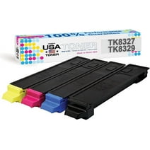 MADE IN USA TONER Compatible Replacement for Kyocera TK-8327, TASKalfa 2551ci, Copystar TK-8329 Cyan, Magenta, Yellow, Black, 4 cartridges