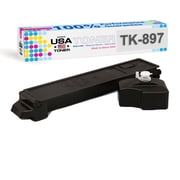MADE IN USA TONER Compatible Replacement for Kyocera TK-897 Ecosys FS C8520 FS C8525 TASKalfa 205c 255c, Copystar TK-899 Black