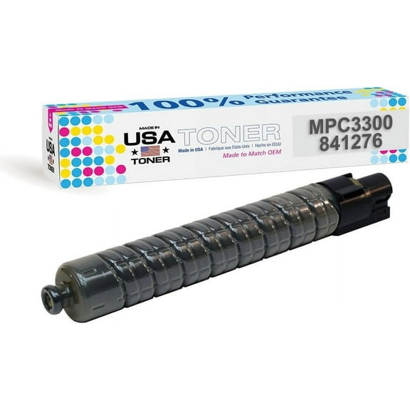 MADE IN USA TONER Compatible Replacement for Ricoh Aficio MP C2800, MP C3300 841276 Black