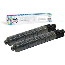 MADE IN USA TONER Compatible Replacement for Ricoh Aficio MP C2800 MP C3300  Replacement for 841276 Black, 2 Pack