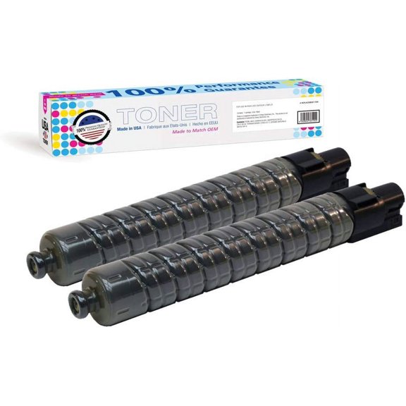 MADE IN USA TONER Compatible Replacement for Ricoh Aficio Savin C9130 C9135 MP C3001 MP C3501 MPC3001 MPC3501-841578 - Black, 2 Pack 22,500 Pages