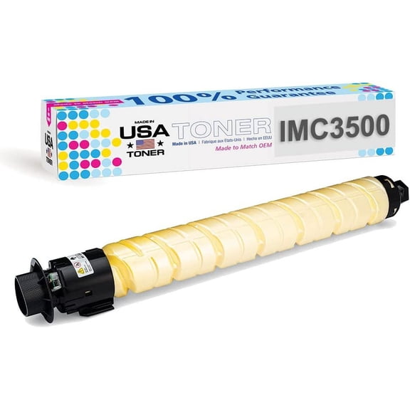 MADE IN USA TONER Compatible Replacement for Ricoh Lanier Savin IM C3000, IM C3500, 842252 Yellow, 1 Cartridge