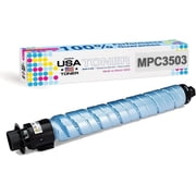 MADE IN USA TONER Compatible Replacement for Ricoh MP C3003, MP C3004, MP C3504, MP C3004ex, MP C3504ex, 841816, 841820 Cyan