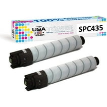 MADE IN USA TONER Compatible Replacement for Ricoh SP C435dn SPC435 821243 Black, 2 Pack