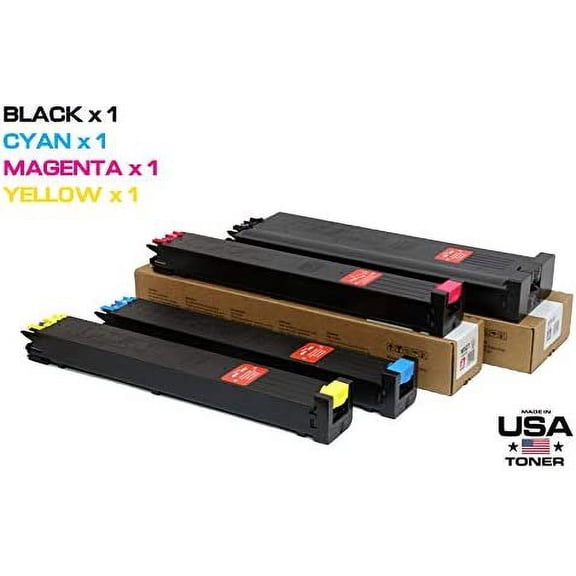 MADE IN USA TONER Compatible Replacement for Sharp MX27NT, MX45NT, MX-3500N, 4500N, 3501N, 4501N Black, Cyan, Yellow, Magenta, 4 Pack