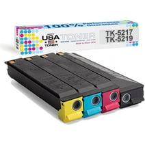 MADE IN USA TONER Compatible Replacement for use in Kyocera TASKalfa 406ci TK-5217 CMYK and Copystar CS 406ci TK-5219 CMYK Black,Cyan,Yellow,Magenta, 4-Pack