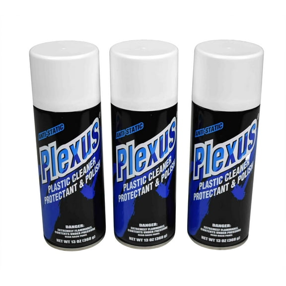 MADE In the USA New Plexus Plastic Cleaner Protectant & Polish 13oz Can 3 Pack