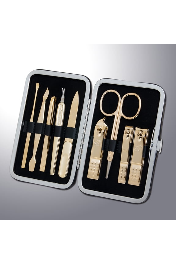 Korean Nail Clipper! World No. 1 Three Seven (777) Travel Manicure Grooming Kit Nail Clipper Set (9 PCs, 343BEXG), MADE IN KOREA, SINCE 1975