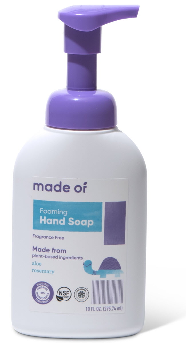 MADE OF Foaming Organic Castile Hand Soap, NSF Organic and EWG Verified
