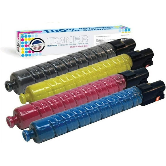 MADE IN USA TONER Compatible Replacement for Ricoh MP C3001, MP C3501, MPC3001, MPC3501, Savin C9130 C9135 - Black Cyan Magenta Yellow, 4 Pack Black 22,500 - Color 16,000 Pages