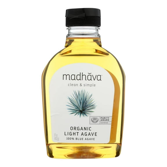 MADHAVA - Golden Light Agave Nectar 17OZ ( Pack of 6)