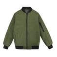 thumbnail image 1 of MADHERO Boys Bomber Jacket Flight Jacket Army Green size 10, 1 of 6