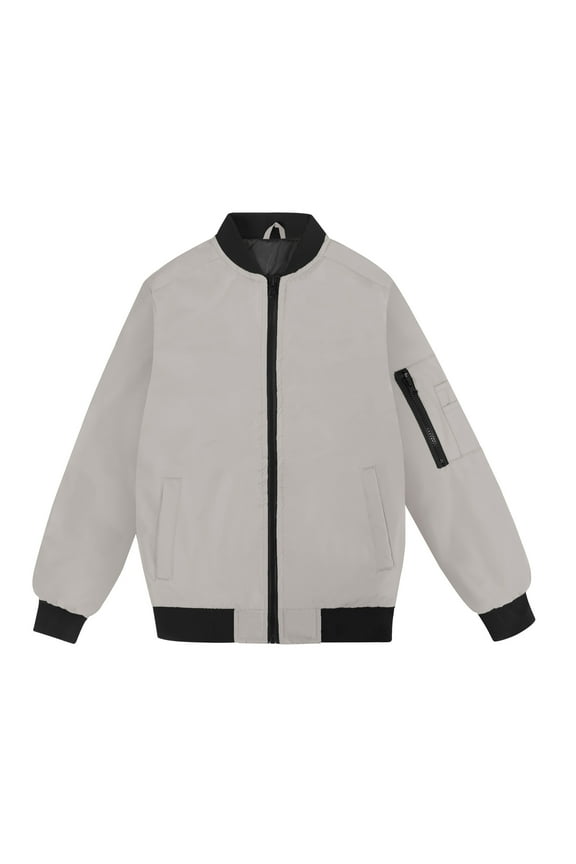 Boys Bomber Jacket Flight Jacket Grey size 8