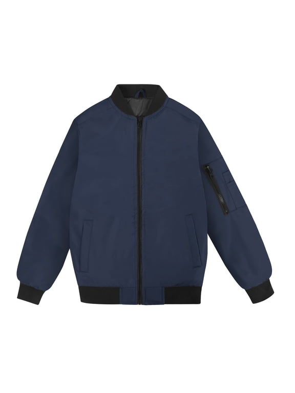 Boys Bomber Jacket Flight Jacket Navy Blue size 14