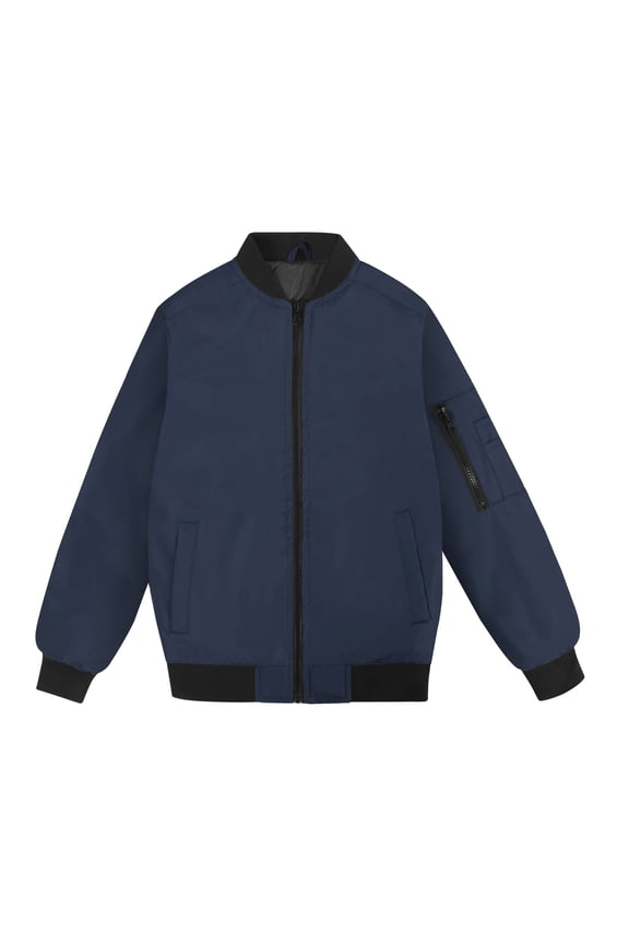 Boys Bomber Jacket Flight Jacket Navy Blue size 8