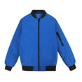 thumbnail image 1 of MADHERO Boys Bomber Jacket Royal Blue size 10, 1 of 6