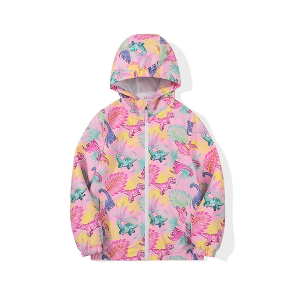 MADHERO Boys Girls Lightweight Rain Jackets Long Sleeve Windbreaker for Kids