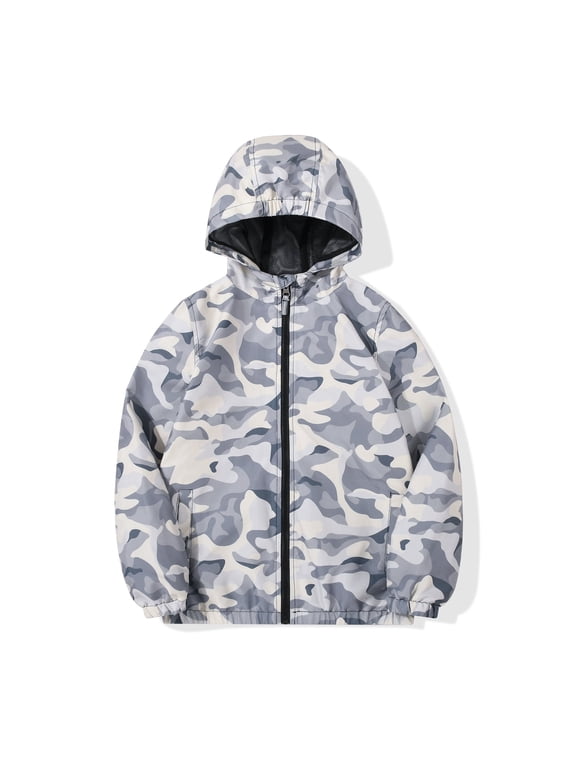 Boys Girls Lightweight Rain Jackets Long Sleeve Windbreaker for Kids