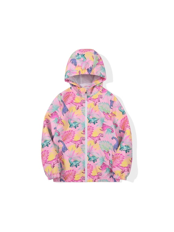 Boys Girls Lightweight Rain Jackets Long Sleeve Windbreaker for Kids