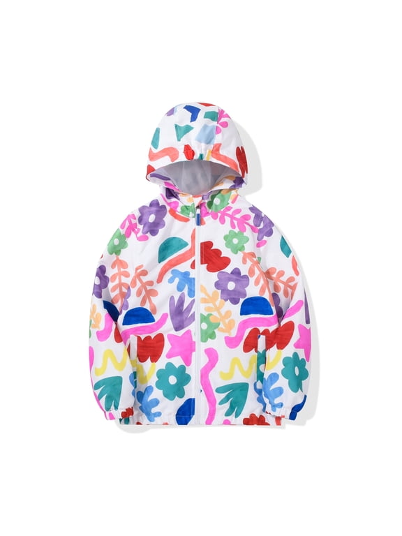 Boys Girls Lightweight Rain Jackets Long Sleeve Windbreaker for Kids