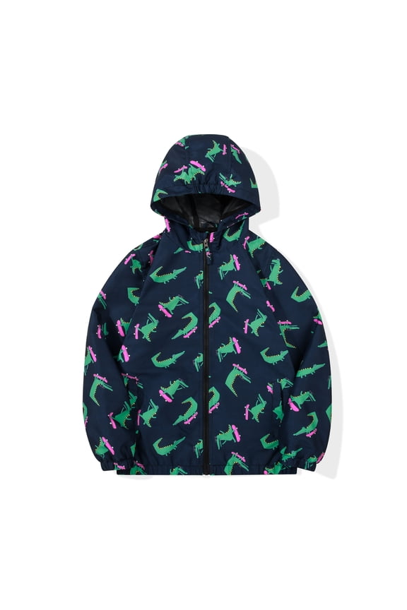 Boys Girls Lightweight Rain Jackets Long Sleeve Windbreaker for Kids