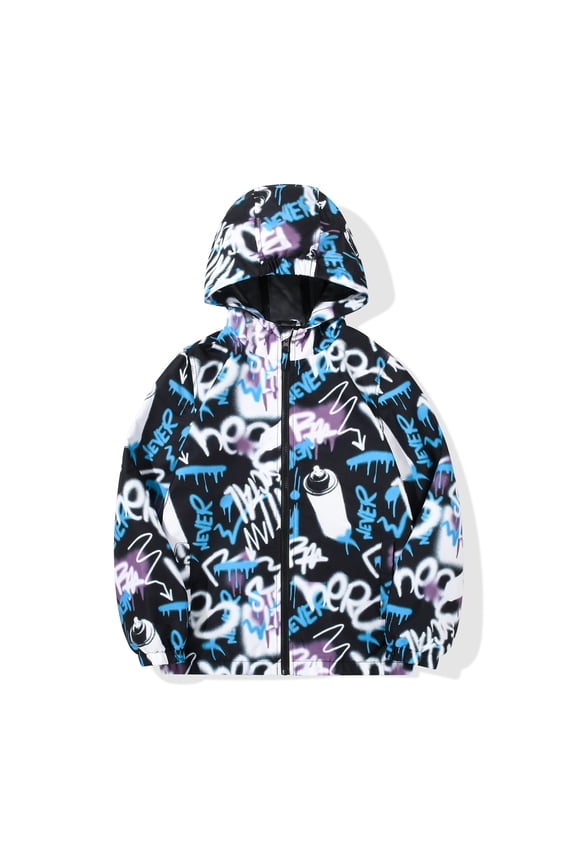 Boys Girls Lightweight Rain Jackets Long Sleeve Windbreaker for Kids