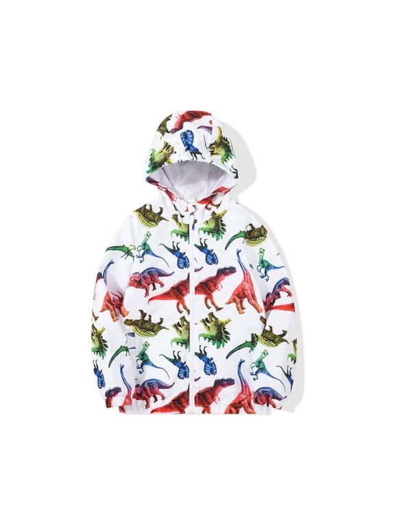 Boys Girls Lightweight Rain Jackets Long Sleeve Windbreaker for Kids