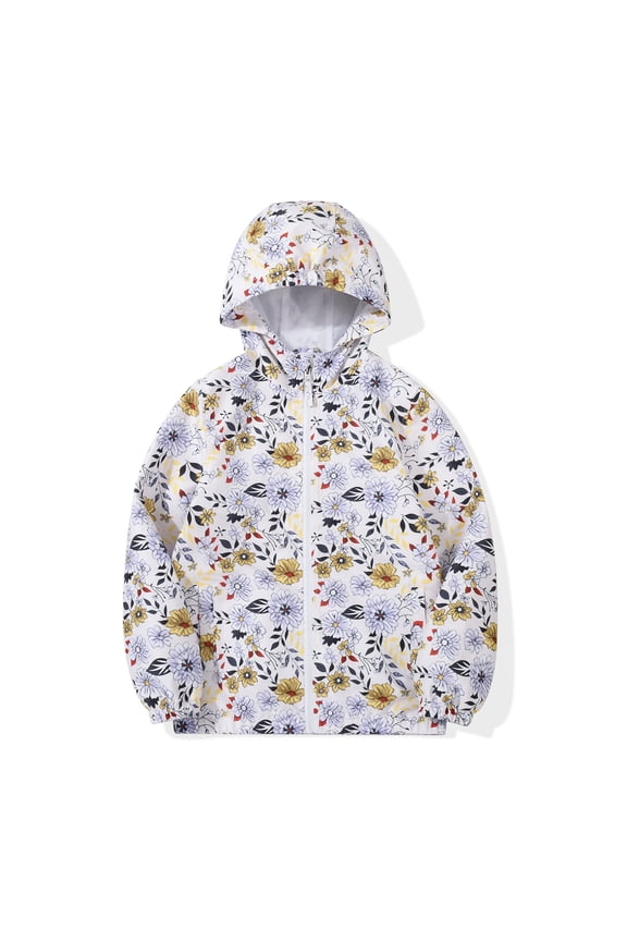 Boys Girls Lightweight Rain Jackets Long Sleeve Windbreaker for Kids