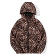 thumbnail image 1 of MADHERO Boys Girls Rain Jackets Lightweight Long Sleeve Windbreaker for Kids Black Brown Leopard 14, 1 of 6