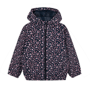 Boys Girls Rain Jacket Lightweight Long Sleeve Windbreaker Navy Pink Floral 10