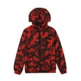 thumbnail image 1 of MADHERO Boys Girls Rain Jacket Lightweight Long Sleeve Windbreaker Red Camo 6, 1 of 6