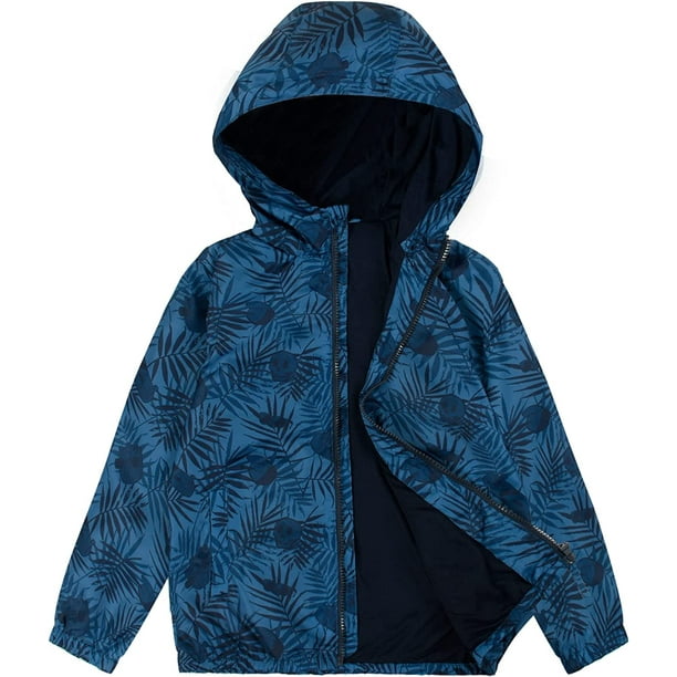 MADHERO Boys Rain Jackets Lightweight Long Sleeves Rain Jacket Blue