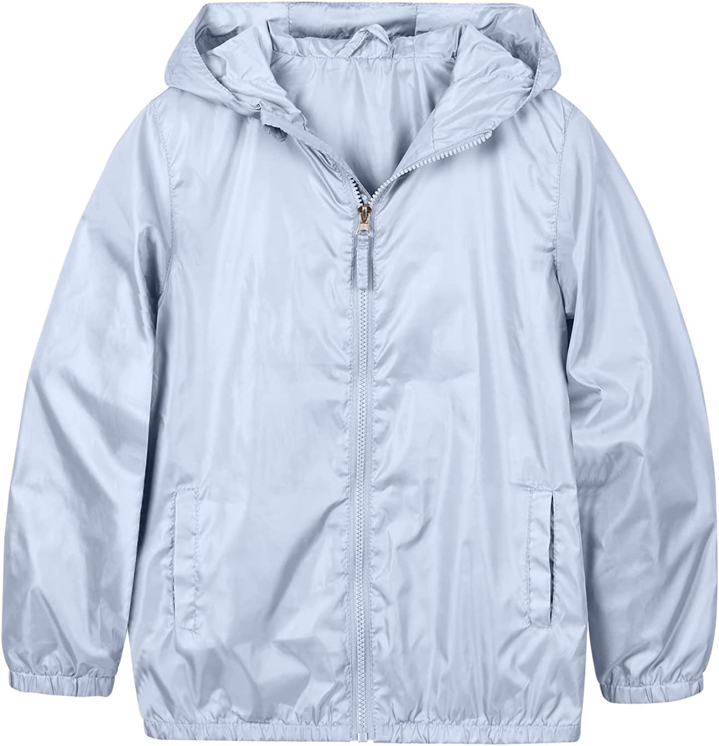MADHERO Boys Rain Jackets Long Rain Jacket Boy Sleeve Windbreaker Light