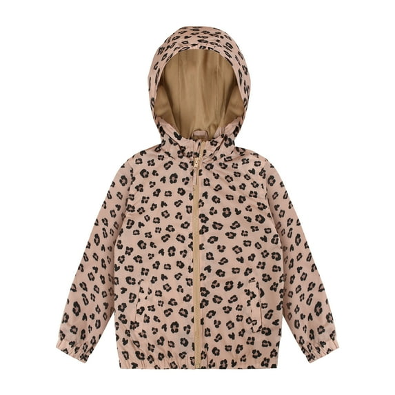 MADHERO Girls Rain Jacket Lightweight Rain Coats for Kids Boy Waterproof Jacket Black Grey 6