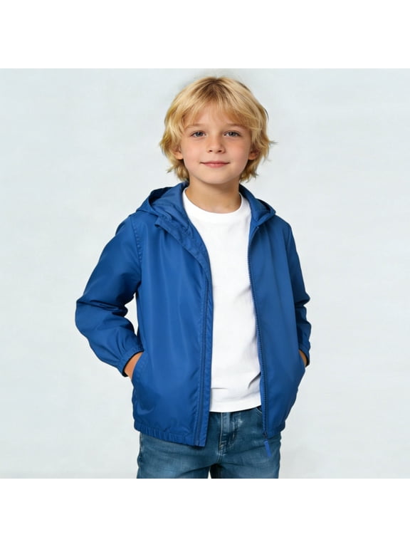 Lightweight Long Sleeve Rain Coat Windbreaker Jacket (Little Boys), Size 6