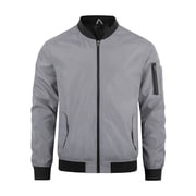 MADHERO Men's Lightweight Bomber Jacket Classic Zip Up Baseball Flight Jacket Casual Windbreaker Outerwear with Arm Pocket