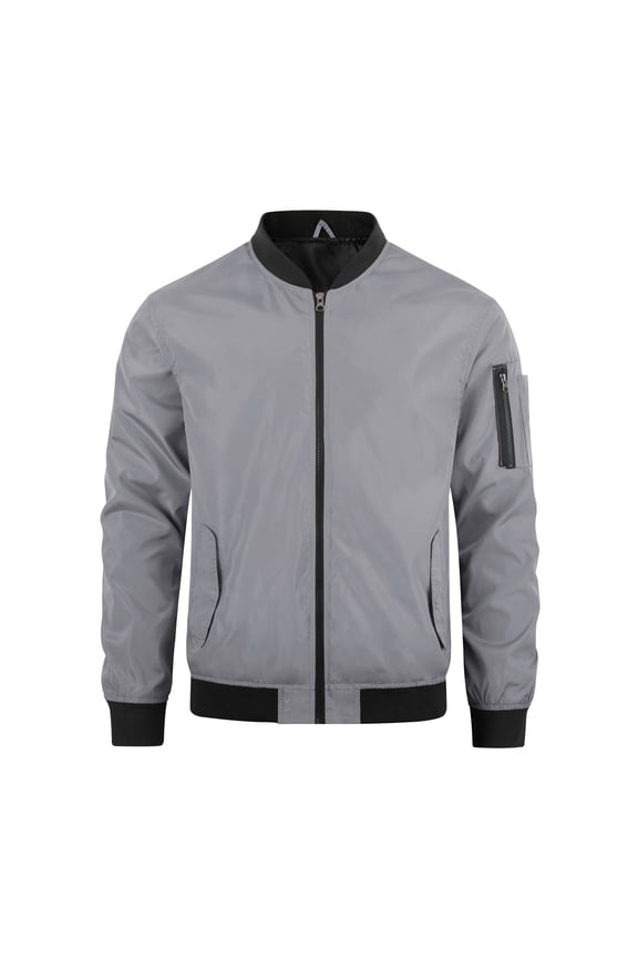 Men's Lightweight Bomber Jacket Classic Zip Up Baseball Flight Jacket Casual Windbreaker Outerwear with Arm Pocket