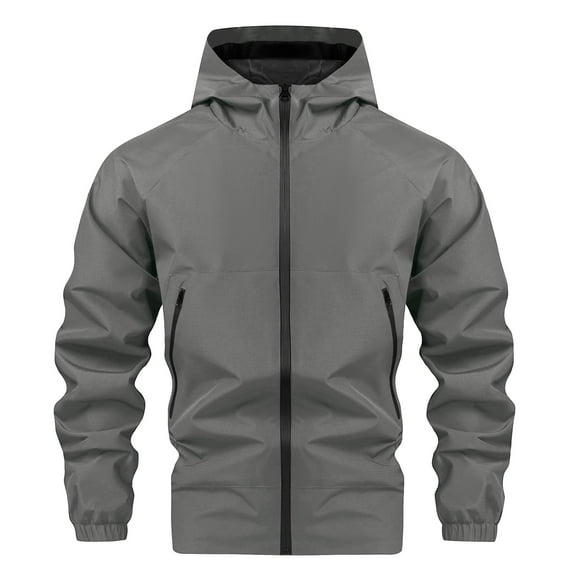 MADHERO Men's Lightweight Lined Hooded Waterproof Rain Jacket Windbreake jacket