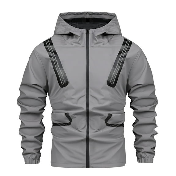 MADHERO Men's Lightweight Lined Hooded Waterproof Rain Jacket Windbreake jacket