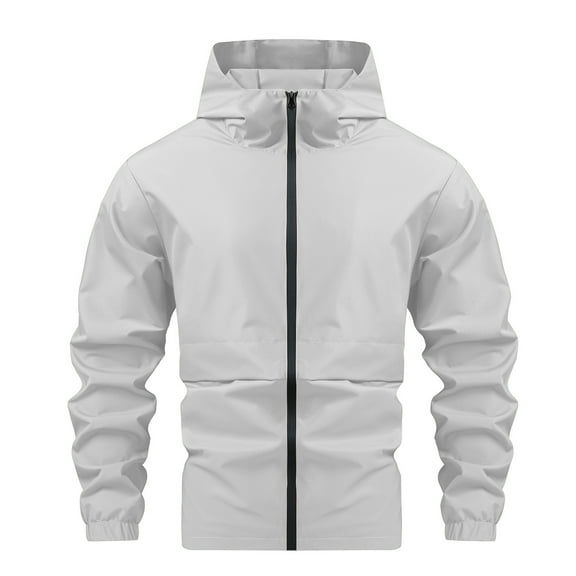 MADHERO Men's Lightweight Lined Hooded Waterproof Rain Jacket Windbreake jacket