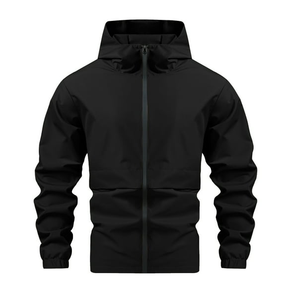 MADHERO Men's Lightweight Lined Hooded Waterproof Rain Jacket Windbreake jacket