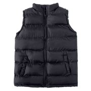MADHERO Mens Lightweight Winter Warm Puffer Vest Outdoor Sleeveless Jacket Black Size 2XL